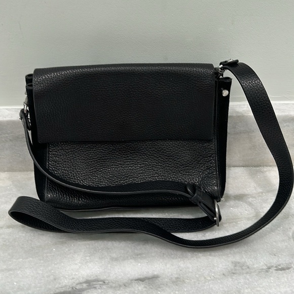 Treasure & Bond Black Leather & Suede Carly Crossbody Bag - Picture 1 of 10